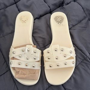 Vince Camuto Emelon Slide Sandal Size 8 Off White